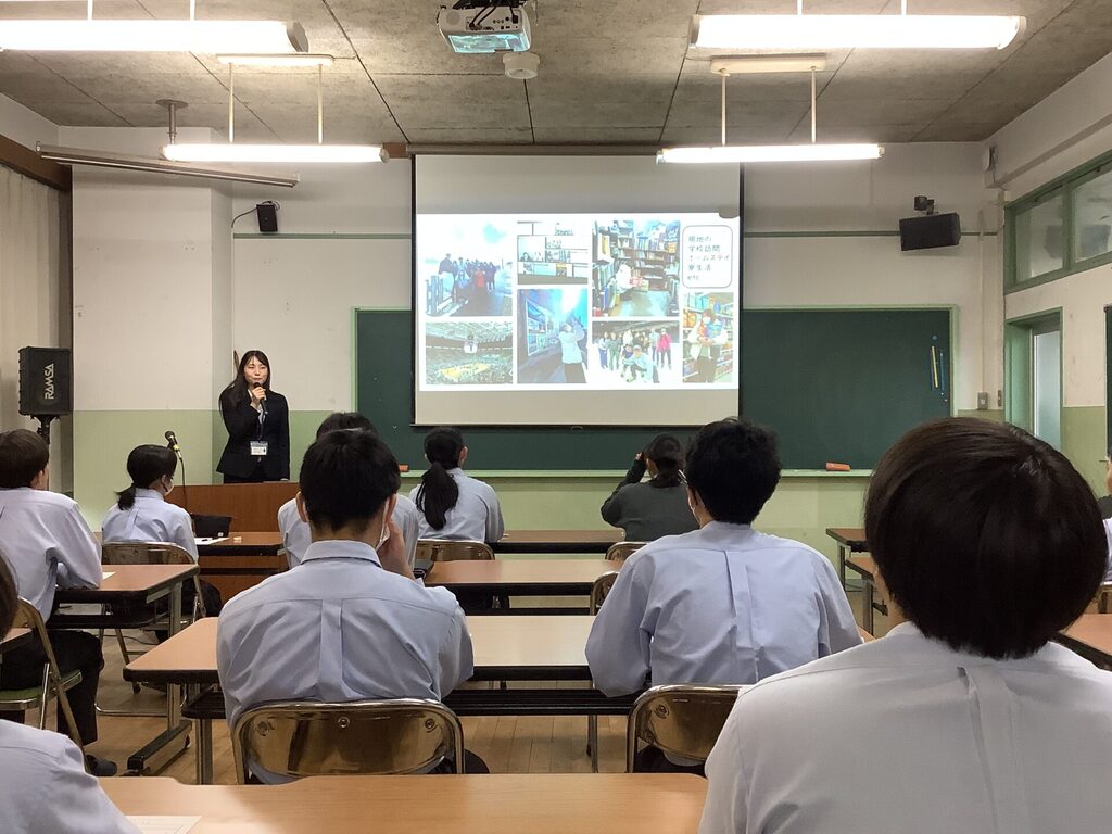 島根大学の学生による講話